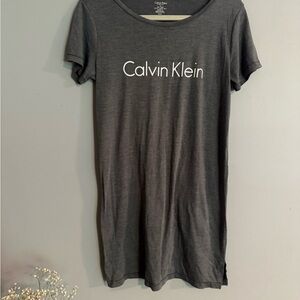 Calvin Klein Gray Fitted T-Shirt Pajamas